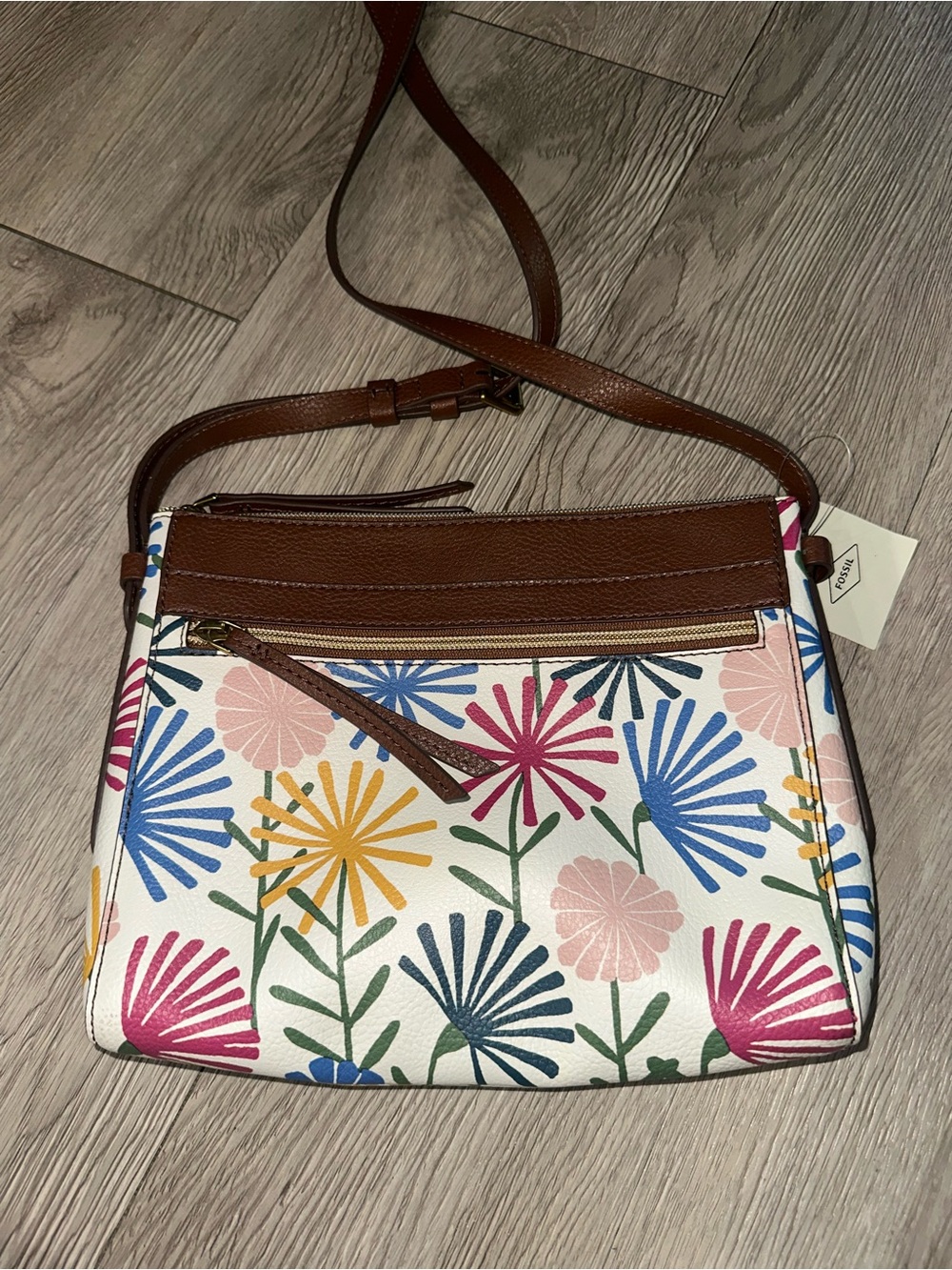 NWT Fossil Felicity Spring Bouquet Crossbody Bag Purse